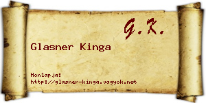 Glasner Kinga névjegykártya